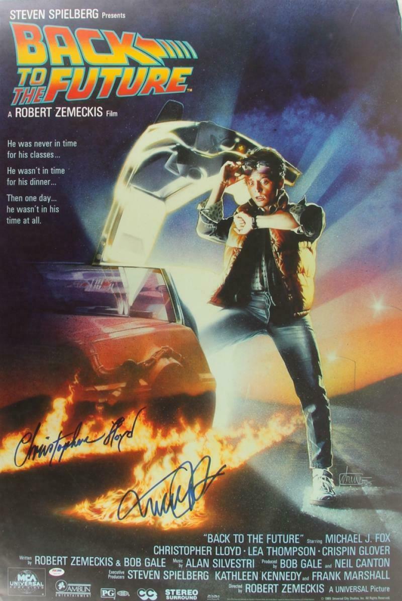 Michael J Fox and Christopher Lloyd Authentic Autographed Full Size Poster - Prime Time Signatures - TV & Film