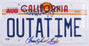 Michael J Fox and Christopher Lloyd Authentic Autographed OUTATIME License Plate - Prime Time Signatures - TV & Film
