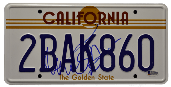 Michael J Fox Authentic Autographed Back to the Future License Plate - Prime Time Signatures - TV & Film