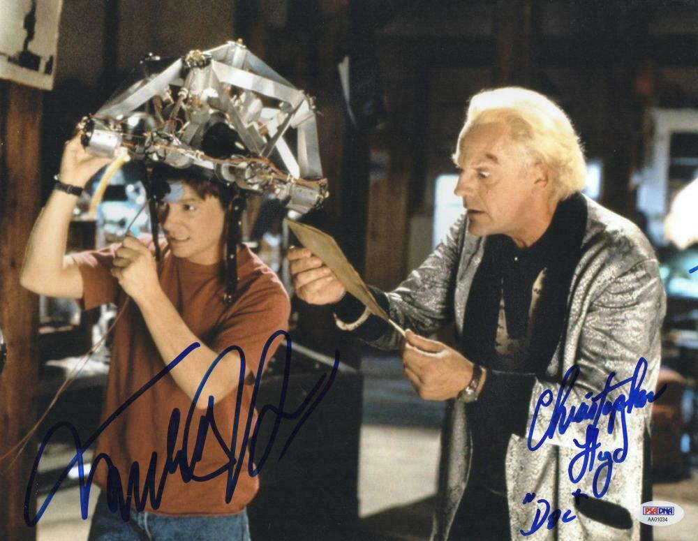 Michael J Fox, Christopher Lloyd Authentic Autographed 11x14 Photo - Prime Time Signatures - TV & Film