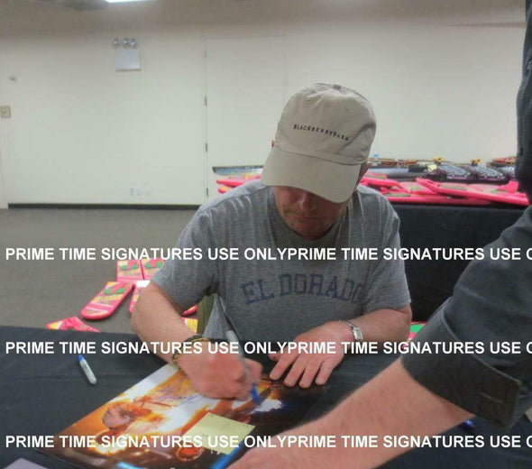 Michael J Fox, Christopher Lloyd Authentic Autographed 11x14 Photo - Prime Time Signatures - TV & Film