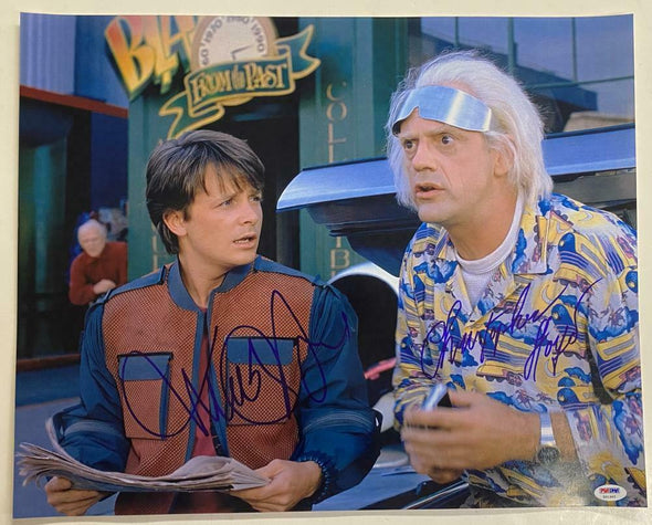 Michael J Fox & Christopher Lloyd Authentic Autographed 16x20 Photo - Prime Time Signatures - TV & Film