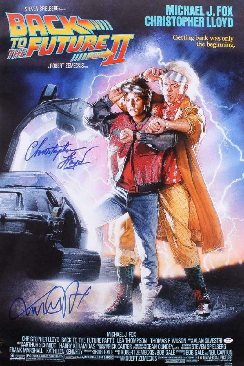 Michael J Fox, Christopher Lloyd Authentic Autographed Full Size Poster - Prime Time Signatures - TV & Film