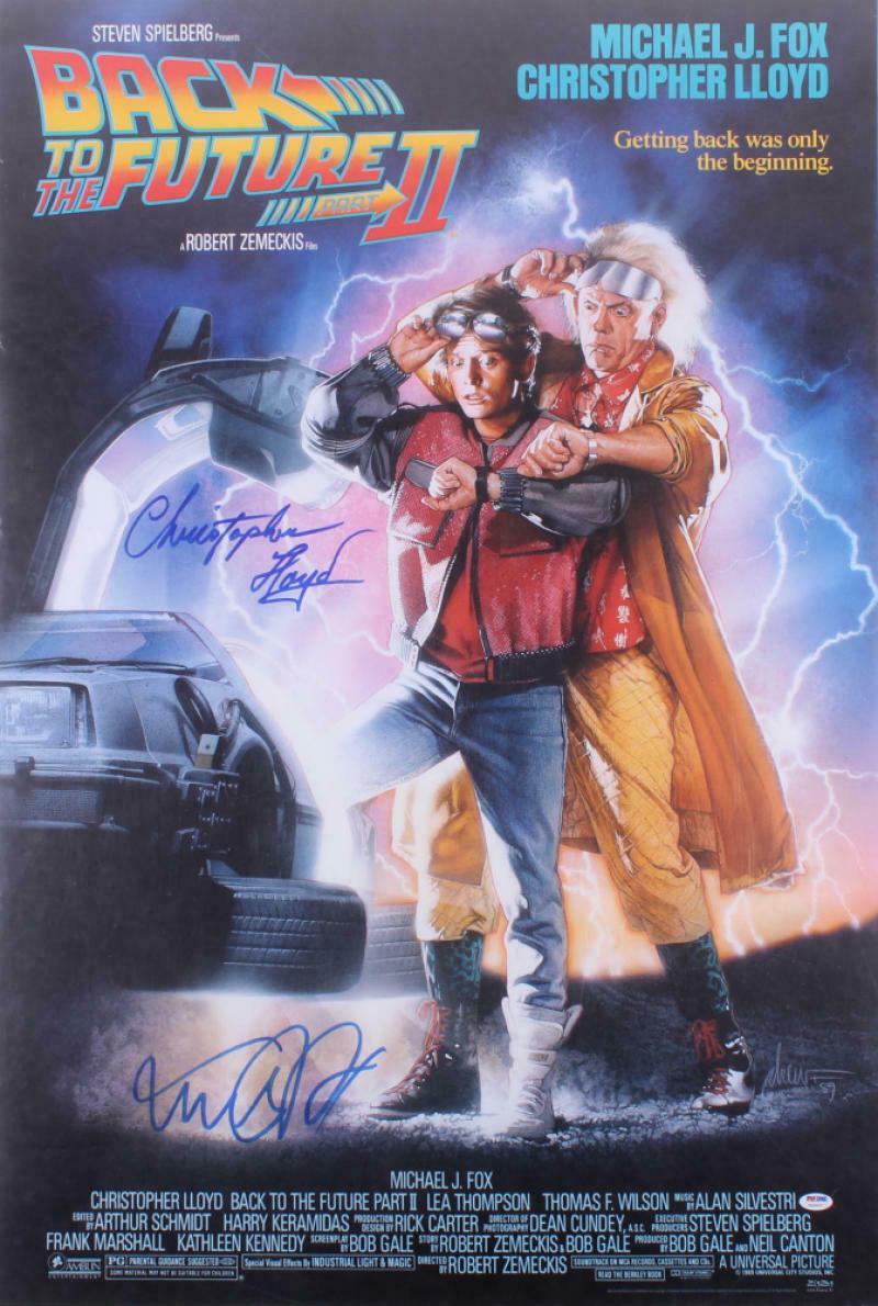 Michael J Fox & Christopher Lloyd Authentic Autographed Full Size Poster - Prime Time Signatures - TV & Film
