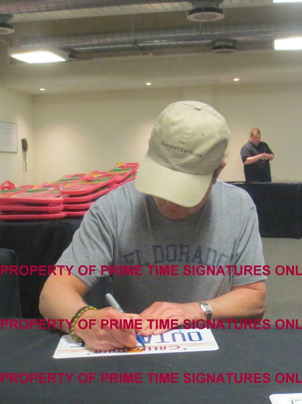 Michael J Fox, Christopher Lloyd Authentic Autographed "OUTATIME" License Plate - Prime Time Signatures - TV & Film