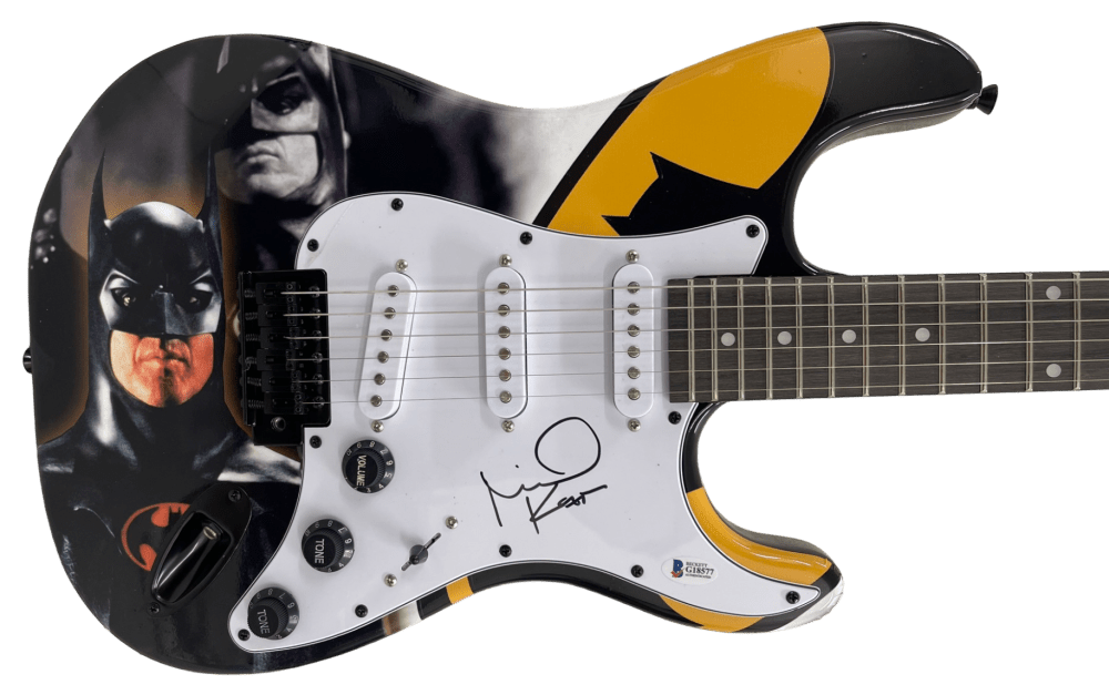 Michael Keaton Authentic Autographed Full Size Custom Guitar