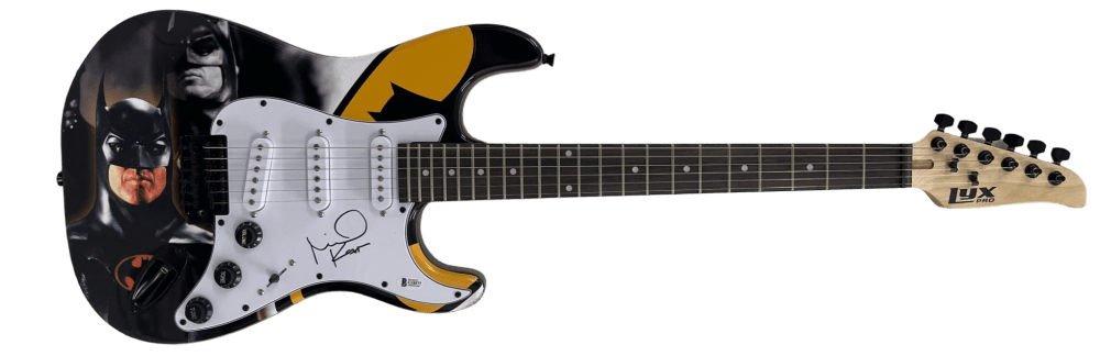 Michael Keaton Signed Guitar from Batman Beckett COA - Alternate Angle