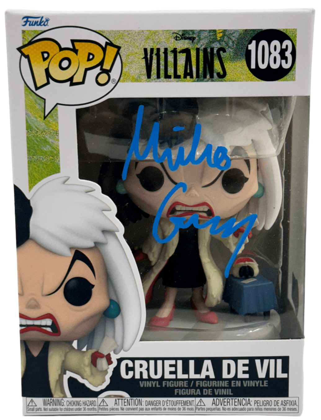 Michelle Gomez Authentic Autographed Cruella de Vil Disney Villians 1083 Funko Pop Figure