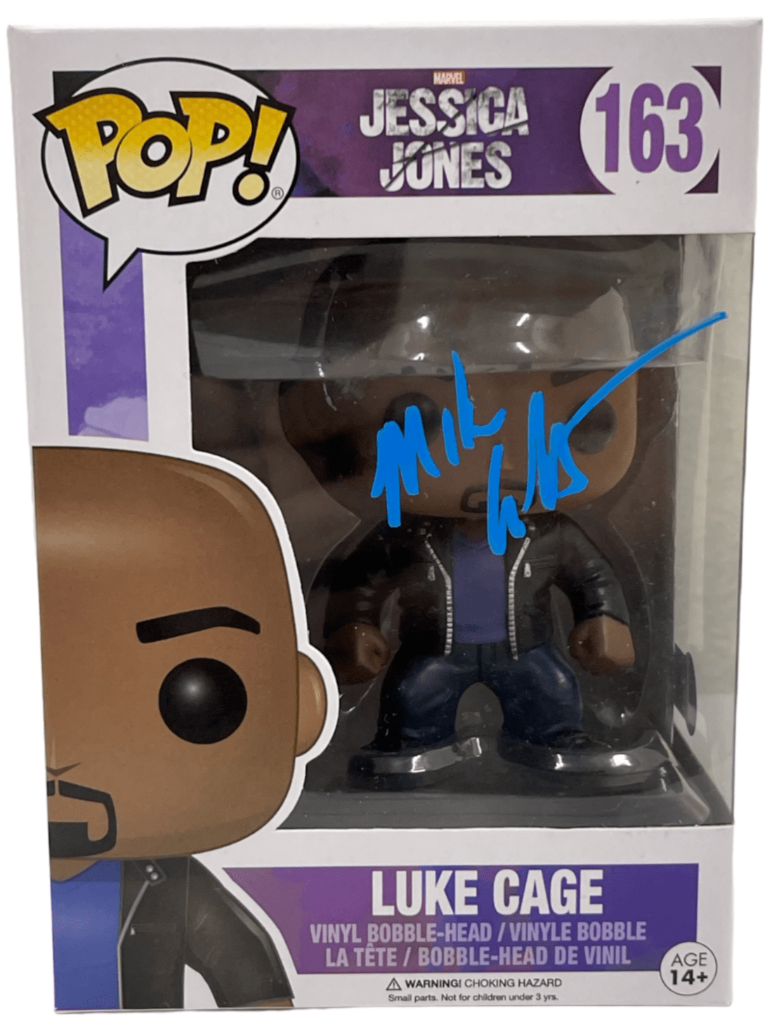 Mike Colter Authentic Autographed Luke Cage Jessica Jones 163 Funko Pop Figure