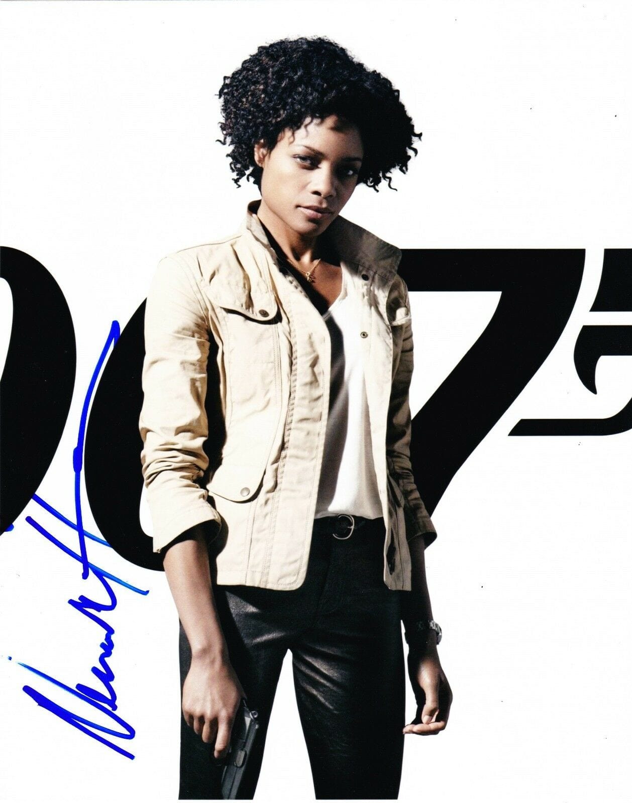 Naomie Harris Signed Poster from James Bond Certified Authentic