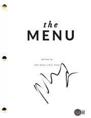 Nicholas Hoult Signed Script from The Menu Beckett COA
