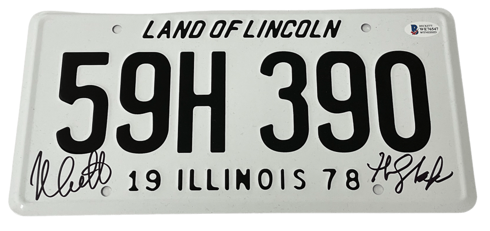 Nick Castle Signed License Plate from Halloween Beckett COA