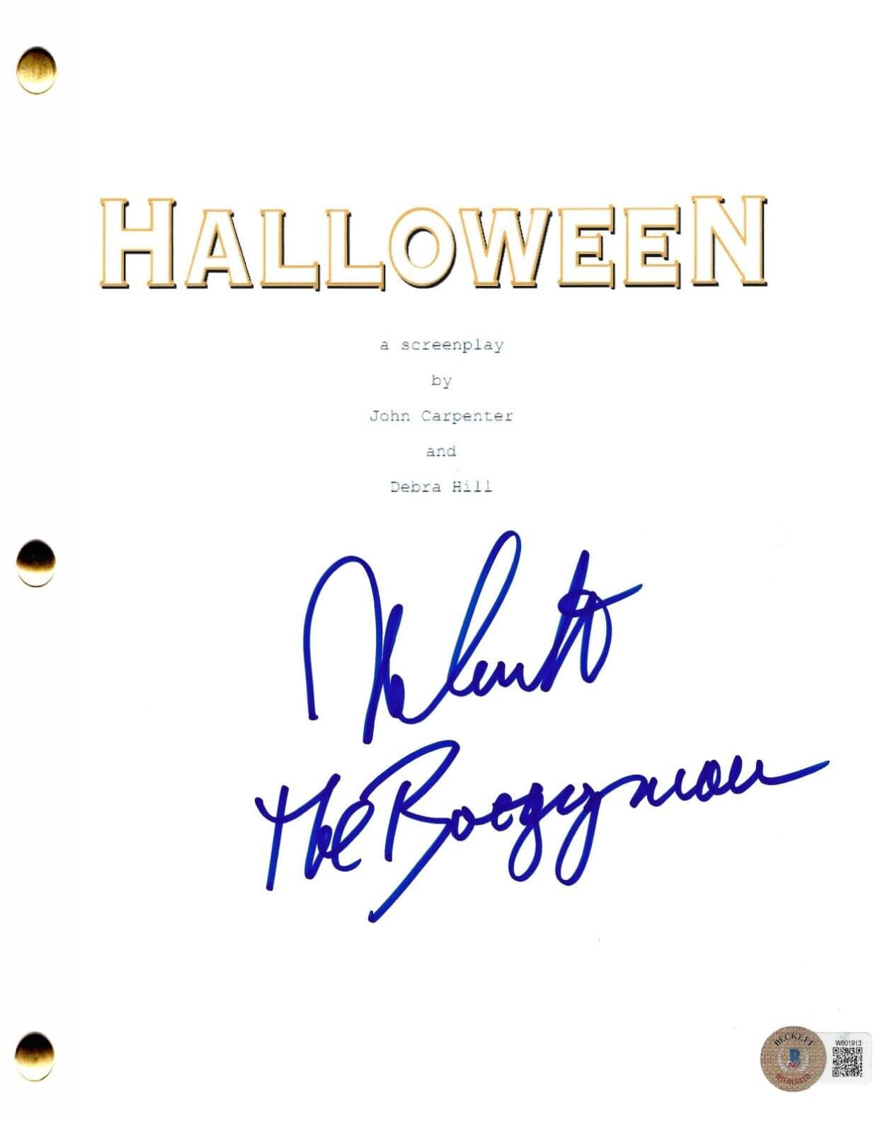 Nick Castle Signed Script from Halloween Beckett COA - Item #3