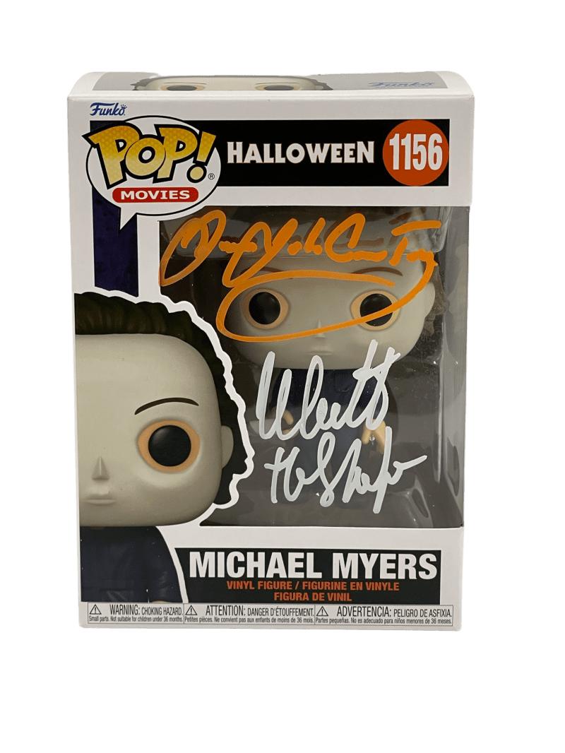 Nick Castle & James Jude Courtney Authentic Autographed Michael Myers Halloween 1156 Funko Pop Figure