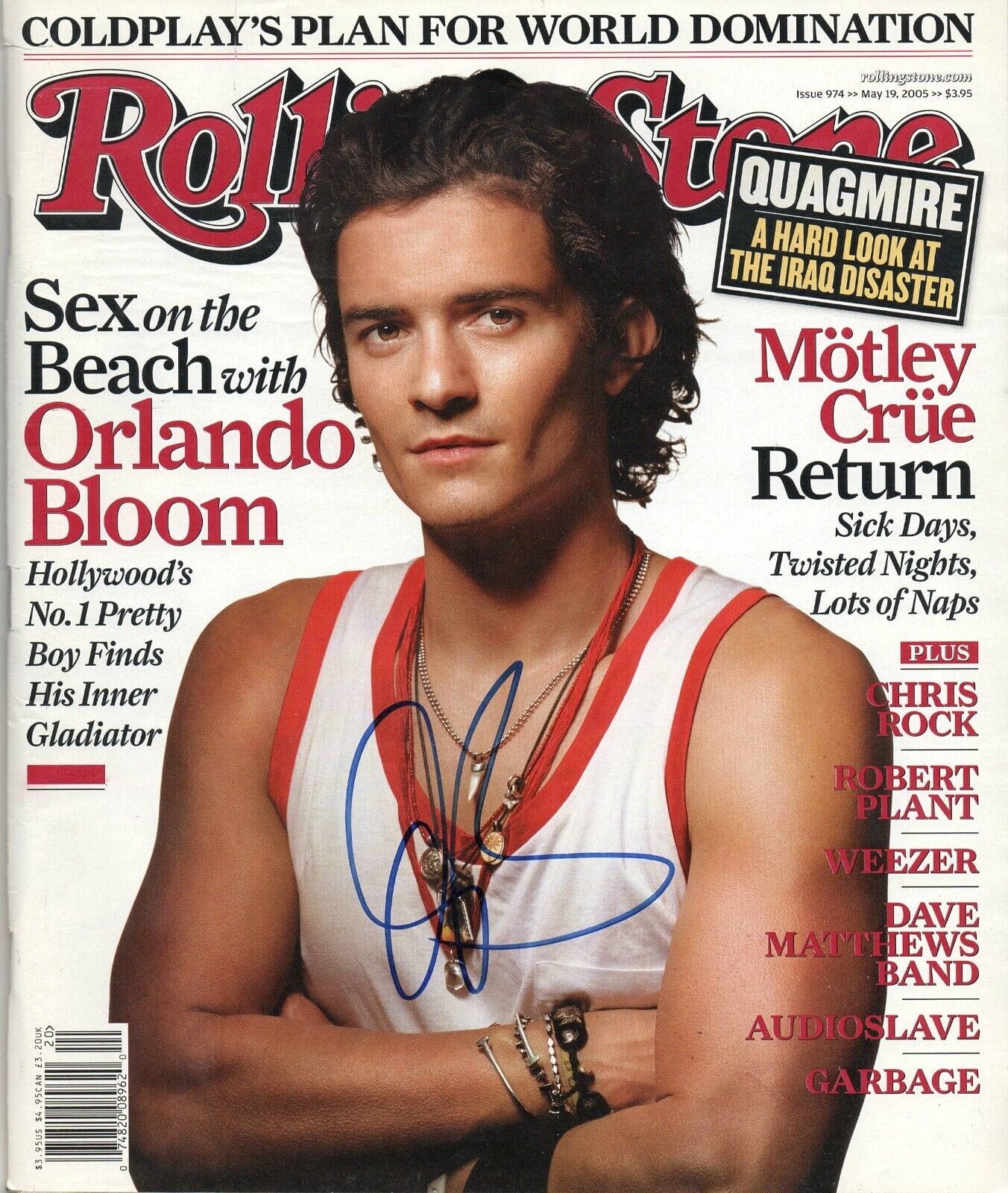Orlando Bloom Authentic Autographed Rolling Stone 05/19/05 Magazine