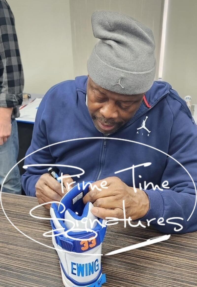 Patrick Ewing Signed Sneakers - Beckett COA
