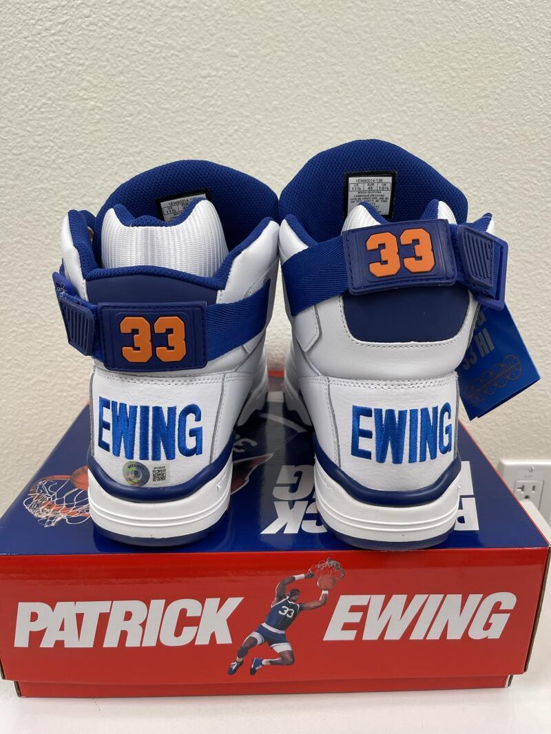 Patrick Ewing Signed Sneakers - Beckett COA