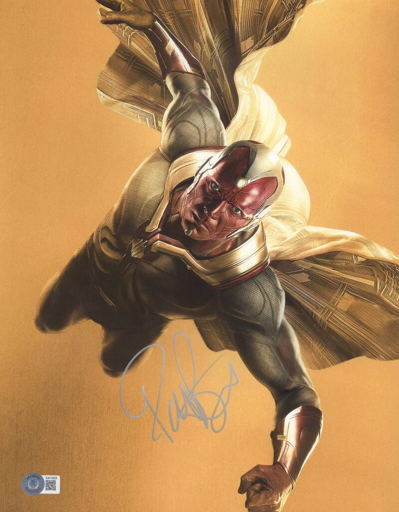 Paul Bettany Signed 11x14 Photo from The Avengers Beckett COA - Item #16