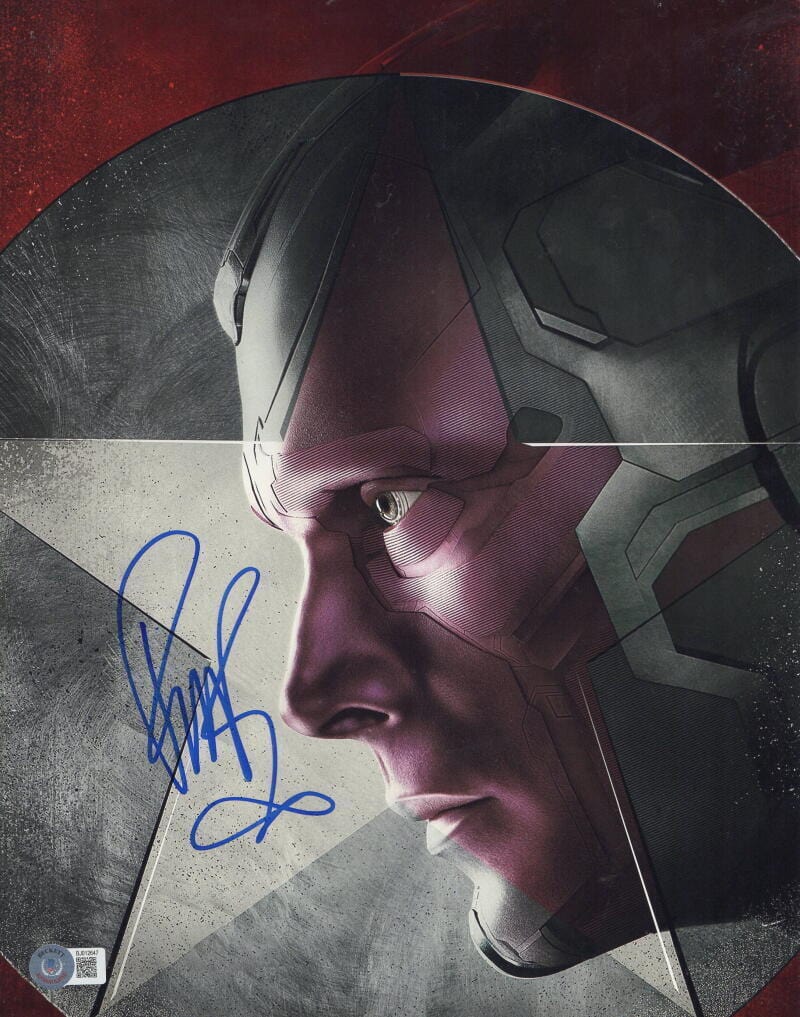Paul Bettany Signed 11x14 Photo from The Avengers Beckett COA - Item #1