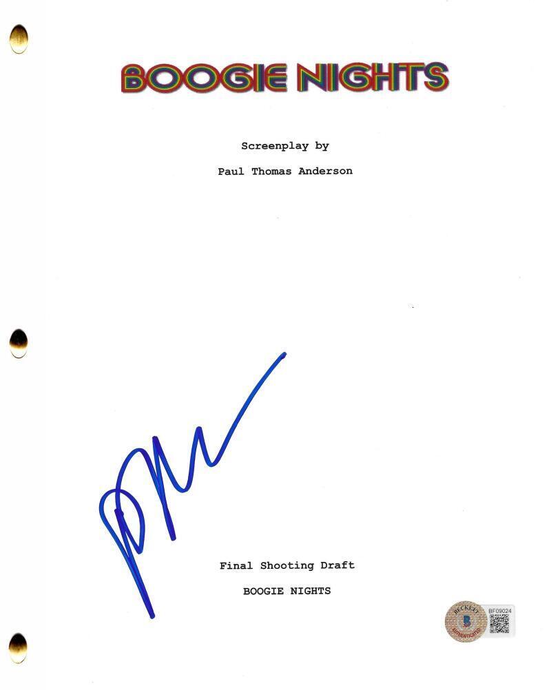Paul Thomas Anderson Signed Script from Boogie Nights Beckett COA