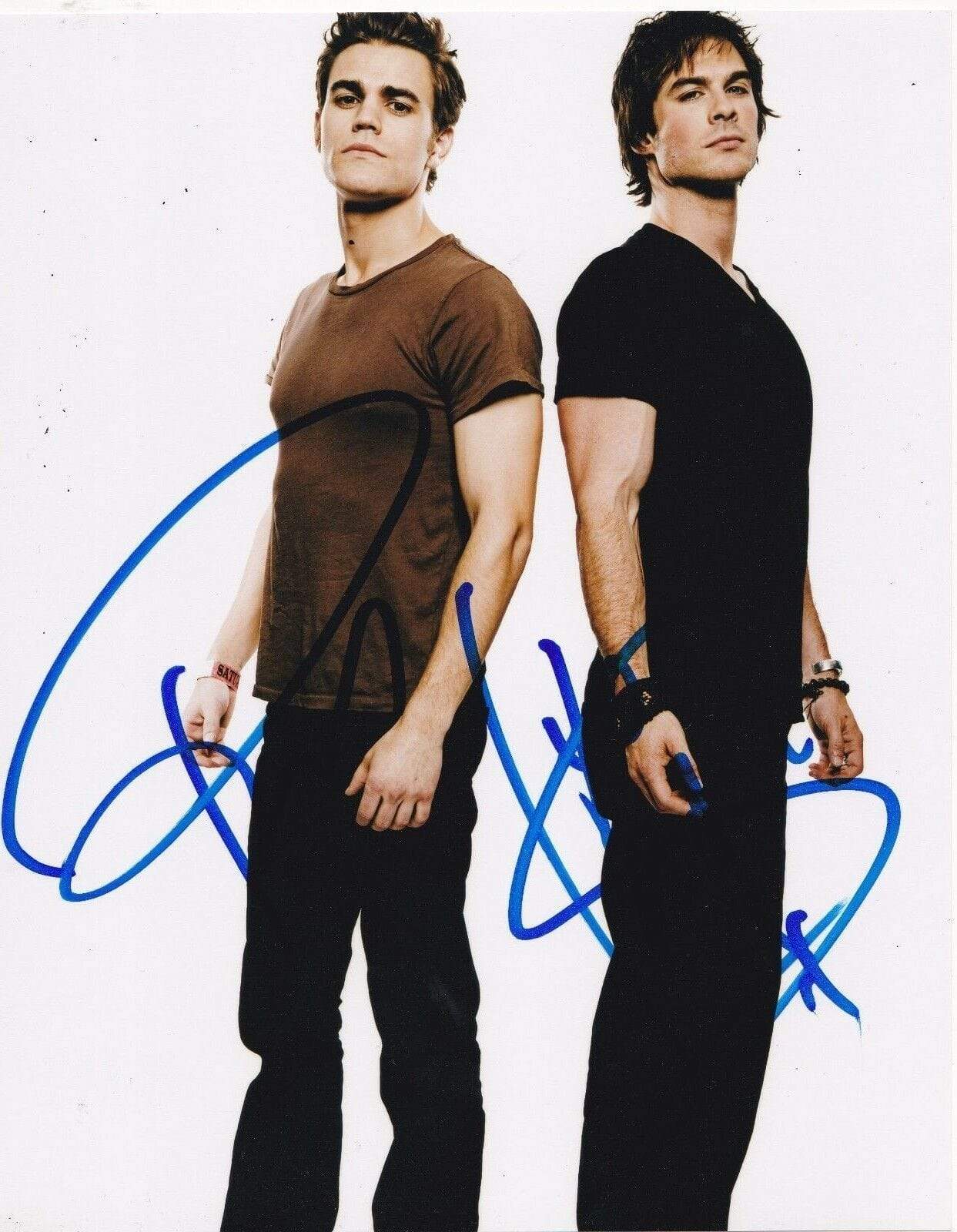  Ian Somerhalder, Paul Wesley Authentic Autographed 8x10 Photo