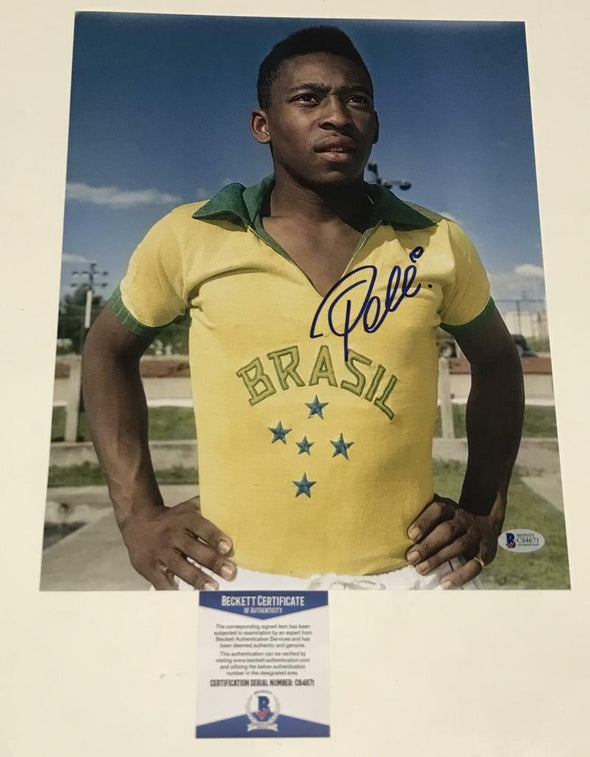 Pele  Authentic Autographed 11x14 Photo - Prime Time Signatures - Sports