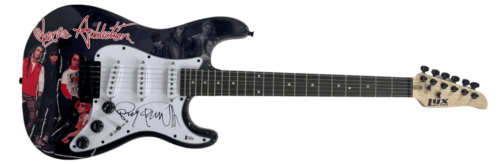 Perry Farrell of Jane's Addiction Signed Guitar Beckett COA - Detail View