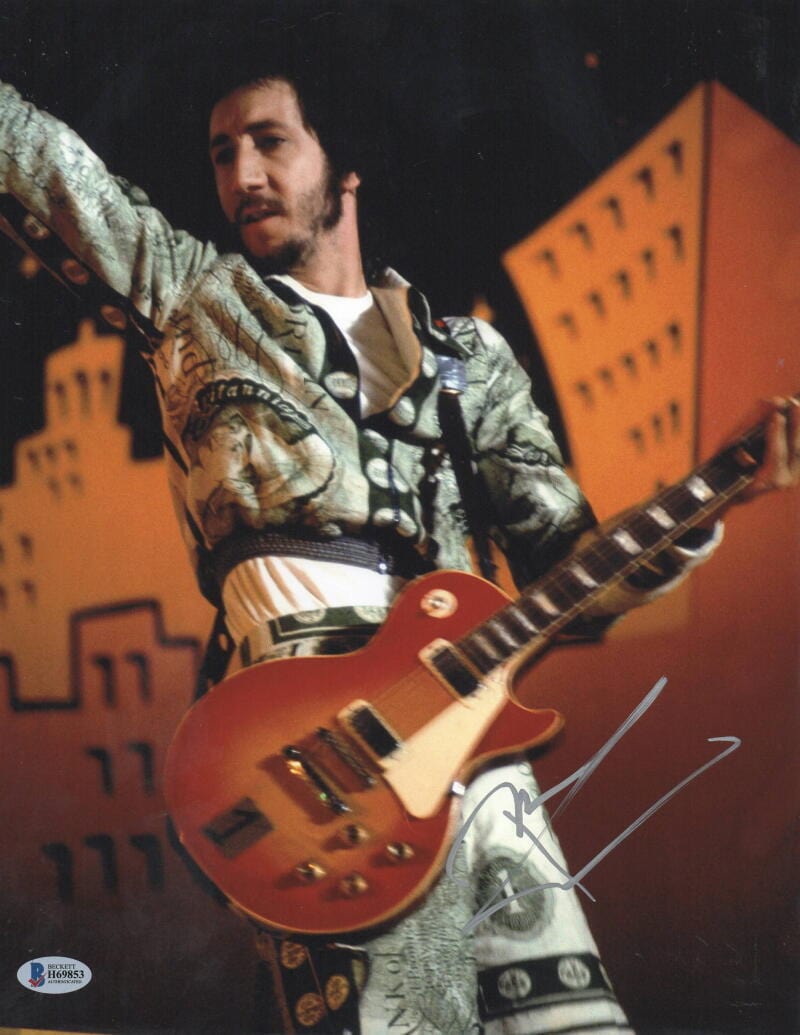 Pete Townshend of The Who Signed 11x14 Photo Beckett COA - Item #3