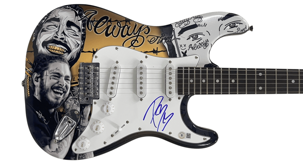 Post Malone Full Size Custom Electric Guitar - Prime Time Signatures - Music