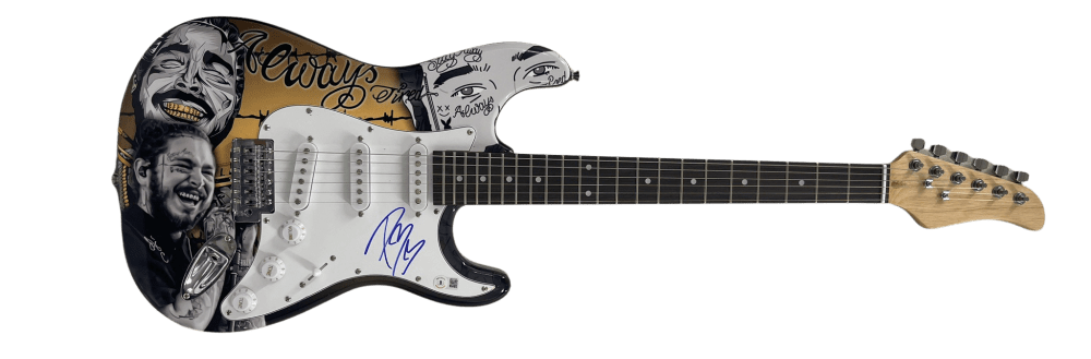 Post Malone Full Size Custom Electric Guitar - Prime Time Signatures - Music