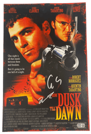 Quentin Tarantino & George Clooney Authentic Autographed 12x18 Photo Poster