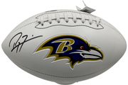 Ray Lewis Authentic Autographed Baltimore Ravens Logo NFL Football