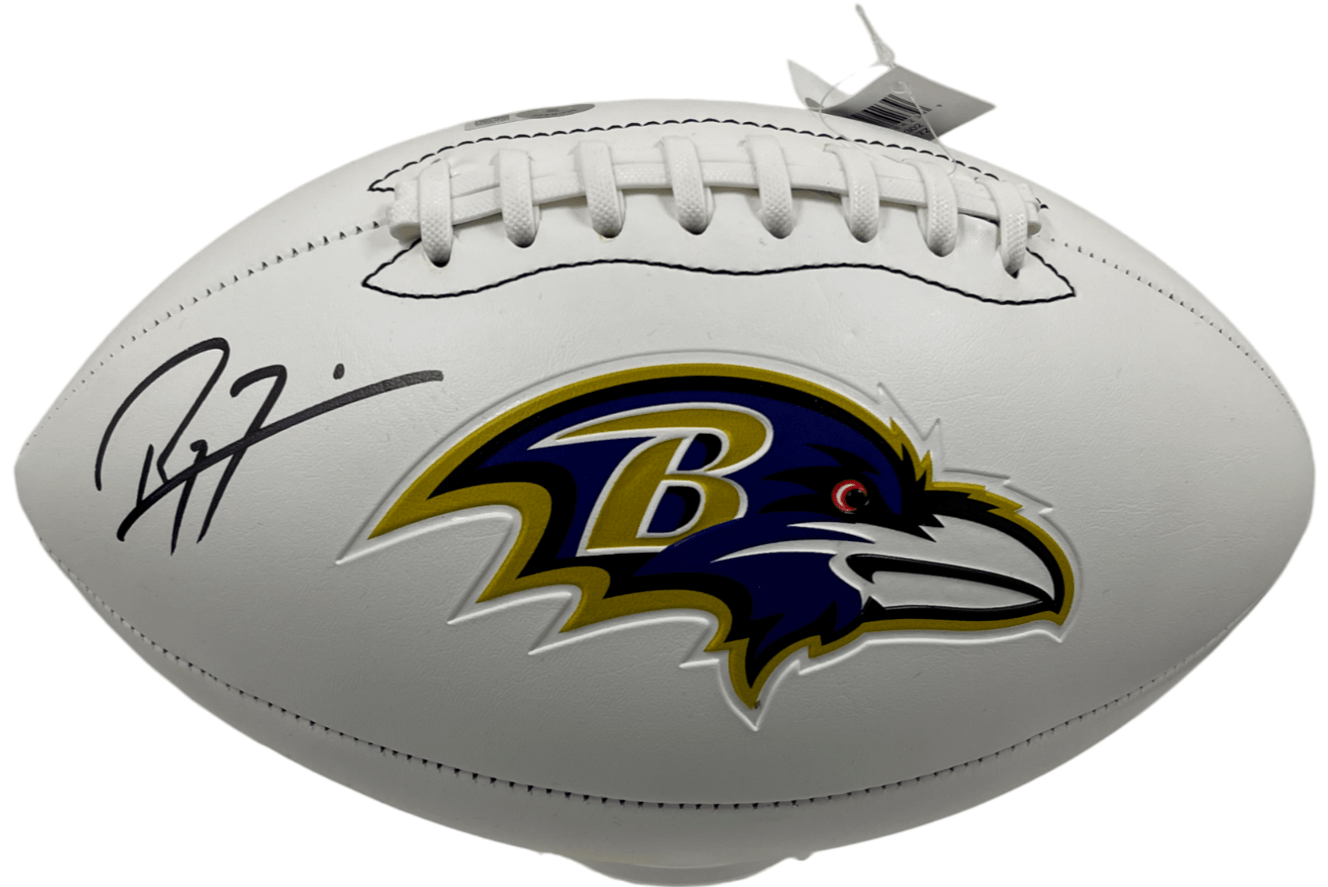 Ray Lewis Authentic Autographed Baltimore Ravens Logo NFL Football
