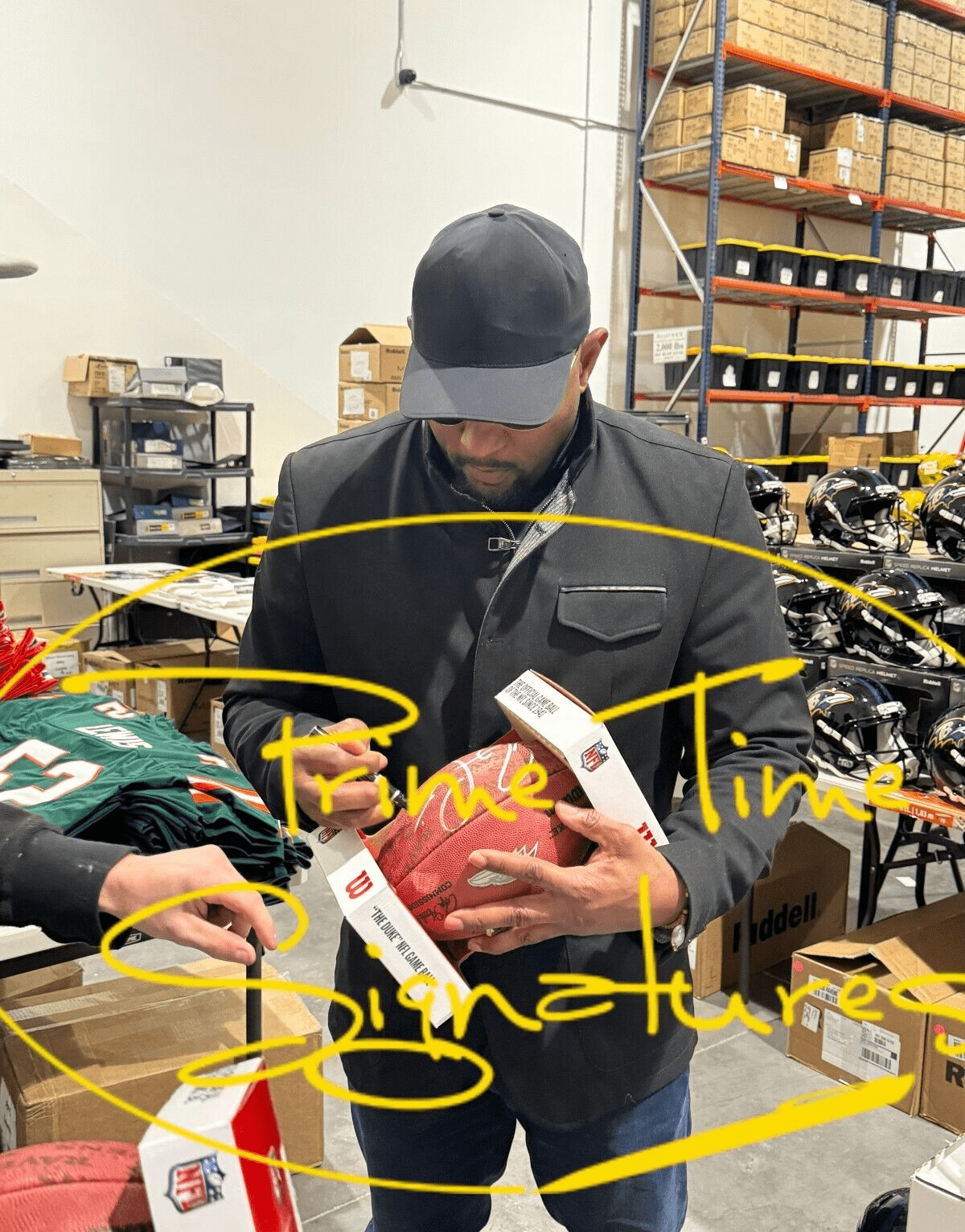 Ray Lewis Signed NFL Football Beckett COA - Item #1 - Detail View