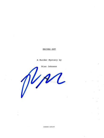 Rian Johnson Authentic Autographed 'Knives Out' Script - Prime Time Signatures - TV & Film
