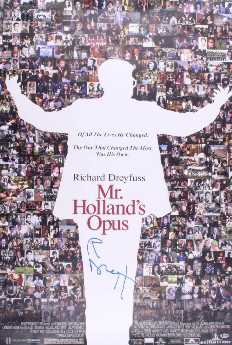 Richard Dreyfuss Authentic Autographed Mr. Holland's Opus Full Size Poster