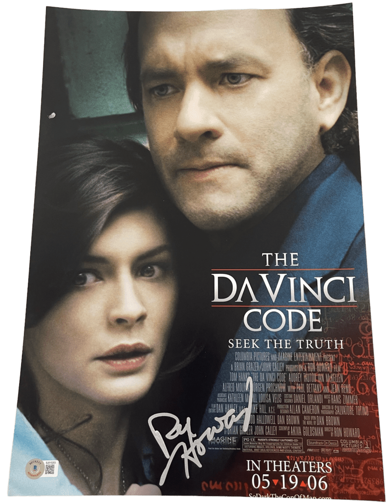 Ron Howard Signed 12x18 Photo from The Da Vinci Code Beckett COA