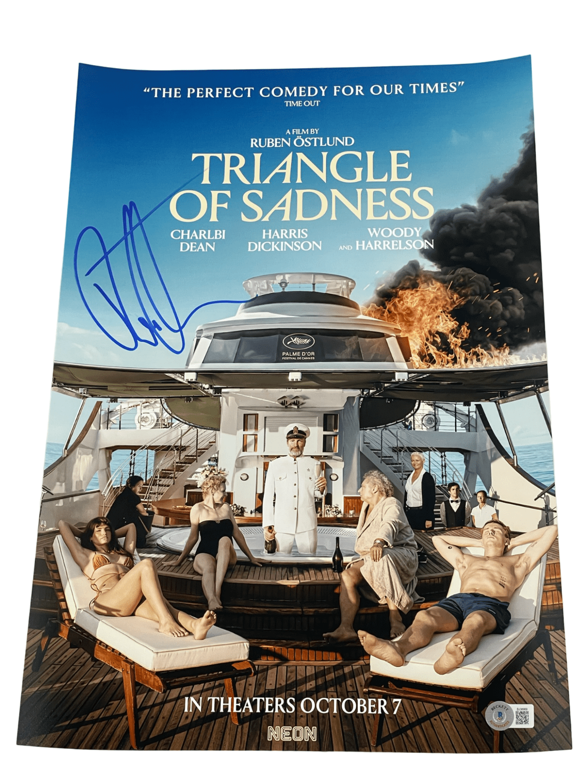 Ruben Östlund Signed 12x18 Photo from Triangle of Sadness Beckett COA