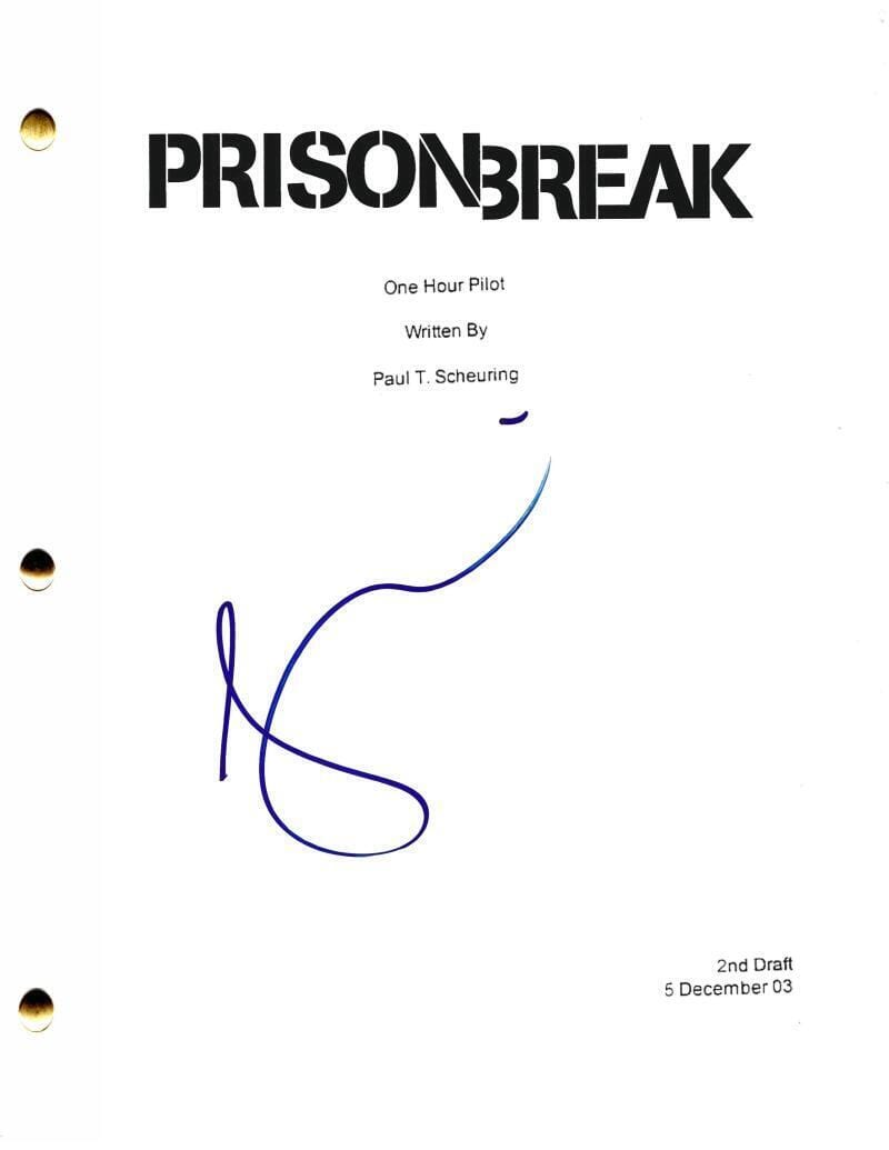 Sarah Wayne Callies Signed Script from Prison Break Certified Authentic