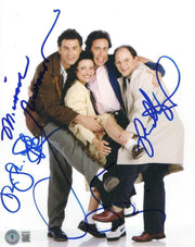 Seinfeld Cast Jerry Seinfeld, Michael Richards, Jason Alexander & Julia Louis-Dreyfus Authentic Autographed 8x10 Photo