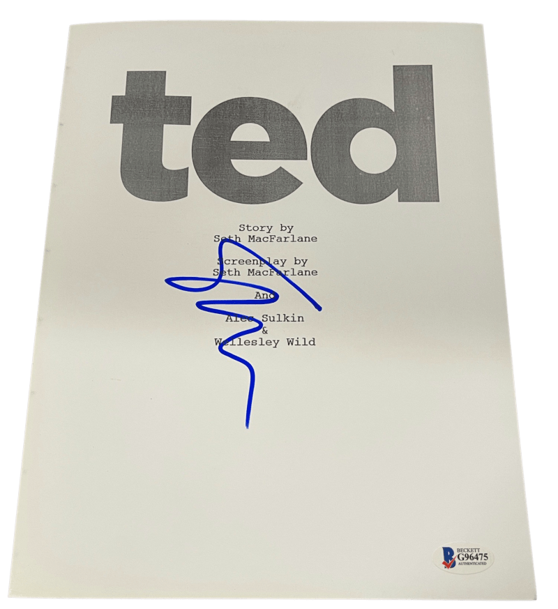 Ted Script Name Seth MacFarlane Signed Ted Script - Beckett COA