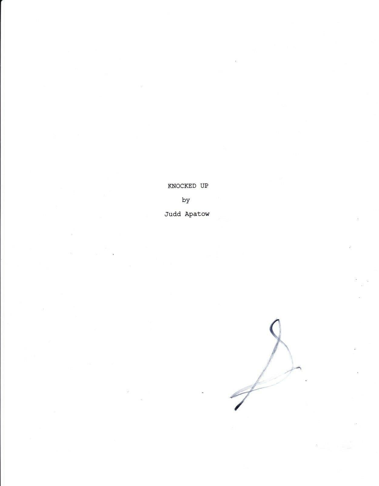 Seth Rogen Authentic Autographed 'Knocked Up' Script - Prime Time Signatures - TV & Film