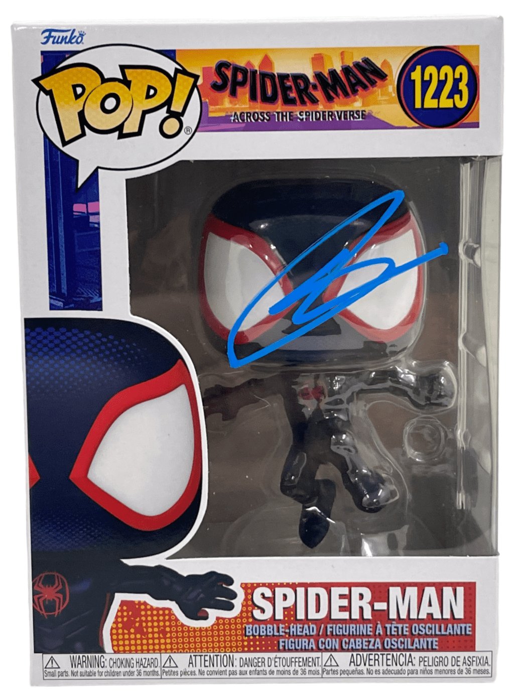 Shameik Moore Authentic Autographed Spider-Man Across The Spiderverse 1223 Funko Pop Figure