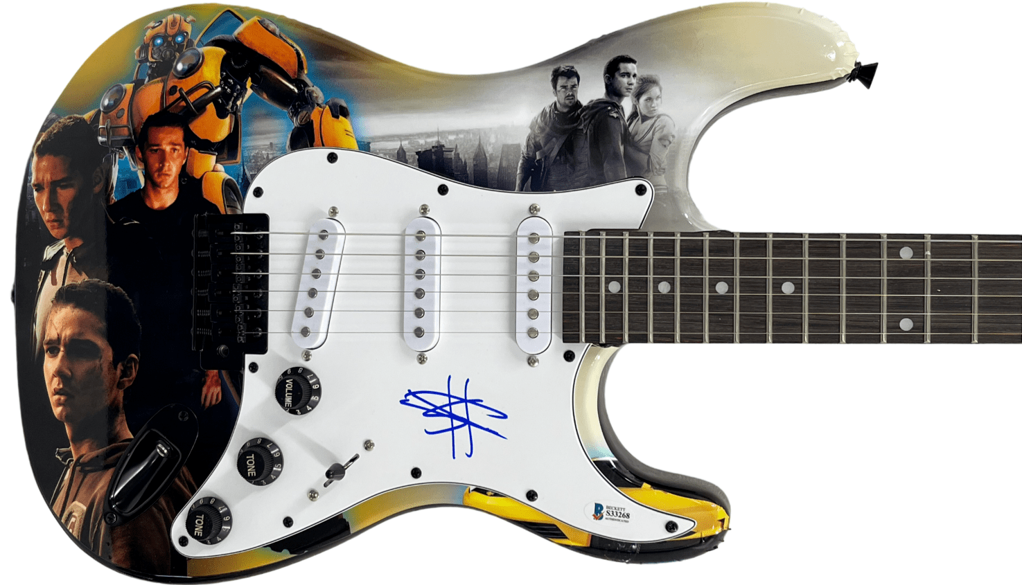 Shia LaBeouf Authentic Autographed Full Size Custom Electric Guitar
