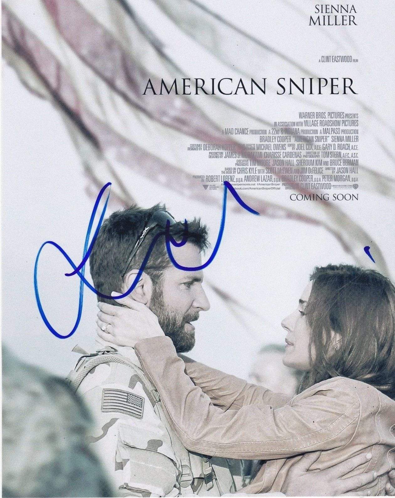 Sienna Miller Signed 8x10 Photo from American Sniper Certified Authentic