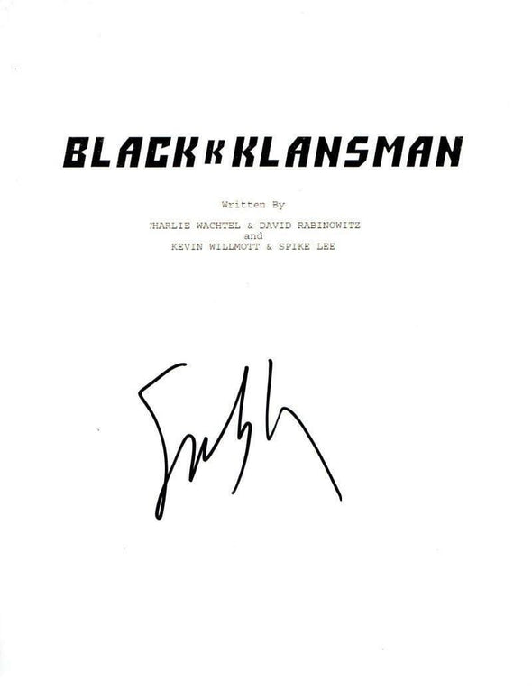 Spike Lee Authentic Autographed 'BlacKkKlansman' Script - Prime Time Signatures - TV & Film