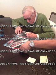 Stan Lee Authentic Autographed 12x18 Photo Poster - Prime Time Signatures - TV & Film