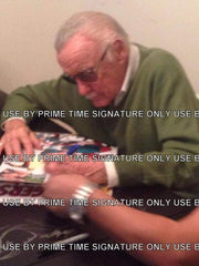 Stan Lee, Chris Evans Authentic Autographed 16x20 Photo - Prime Time Signatures - TV & Film