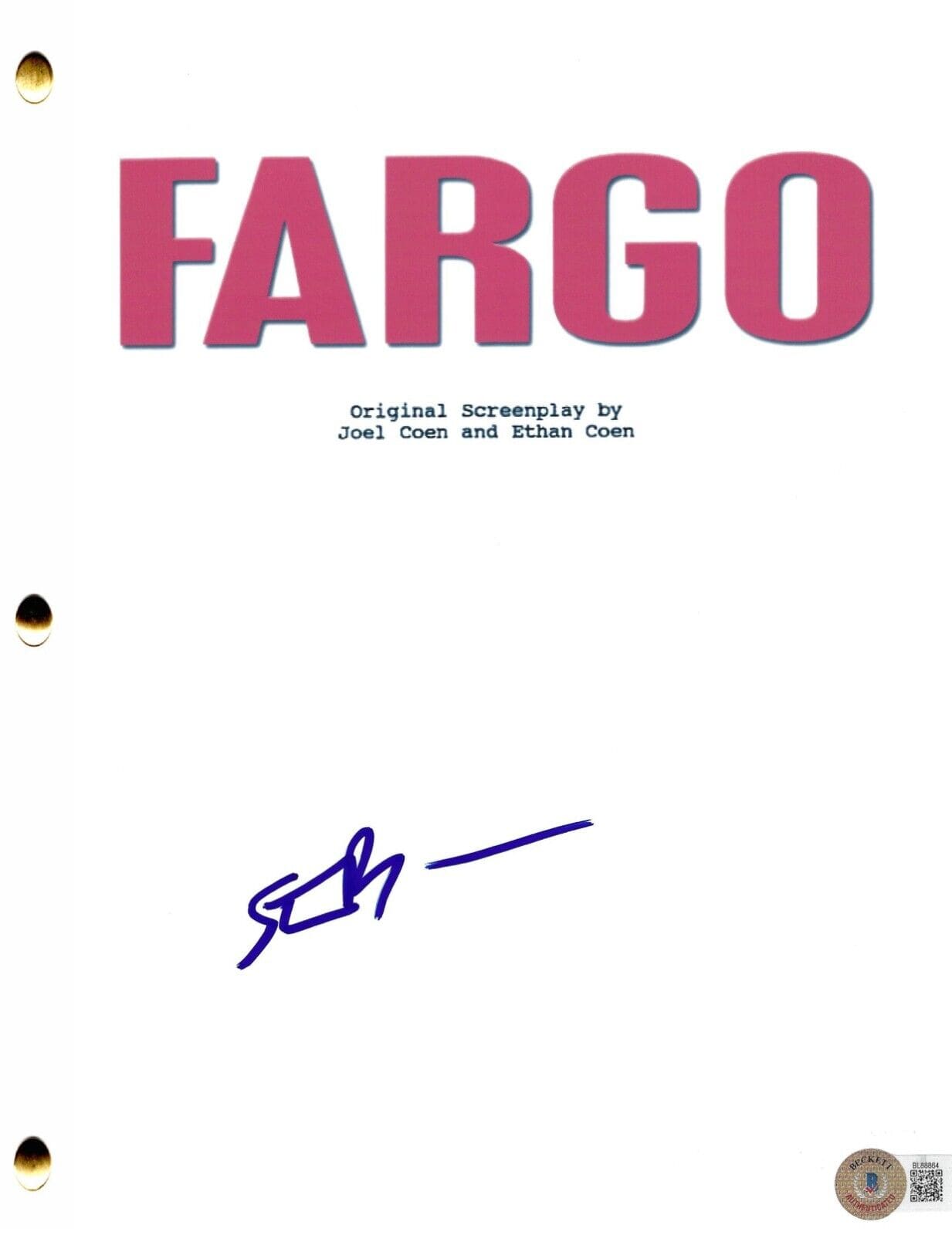 Steve Buscemi Signed Script from Fargo Beckett COA
