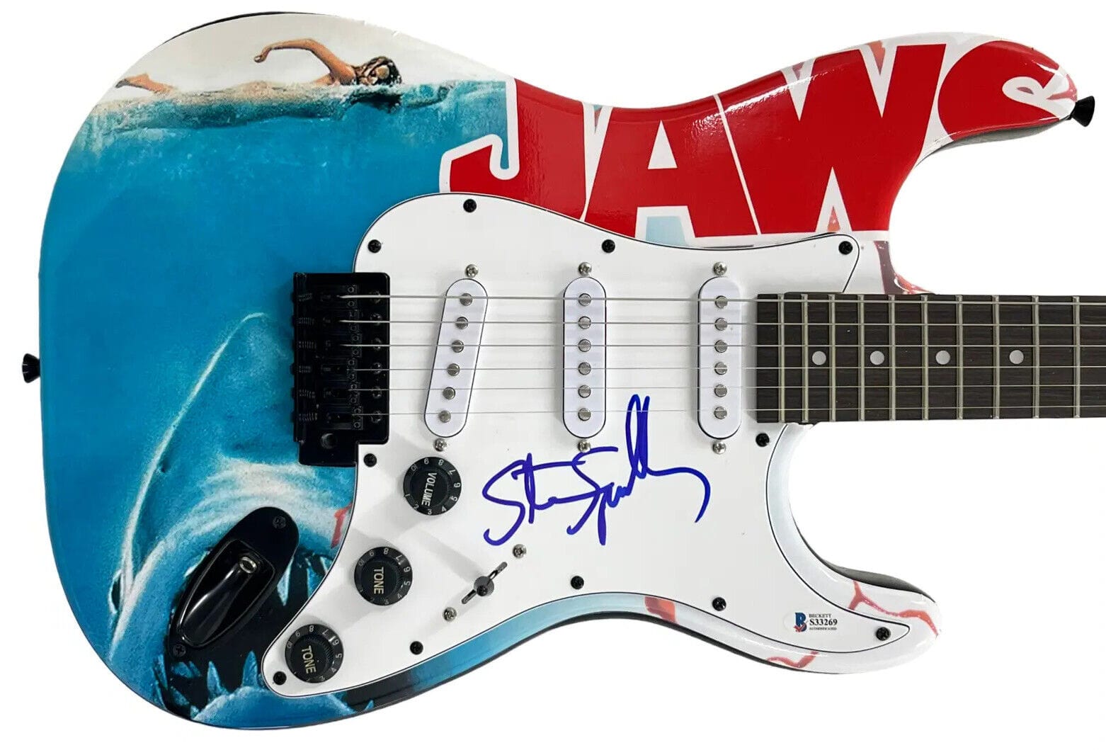 Steven Spielberg Authentic Autographed Full Size Custom Electric Guitar